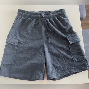 Fashion Nova lounge with me cargo sweatshorts in Charcoal